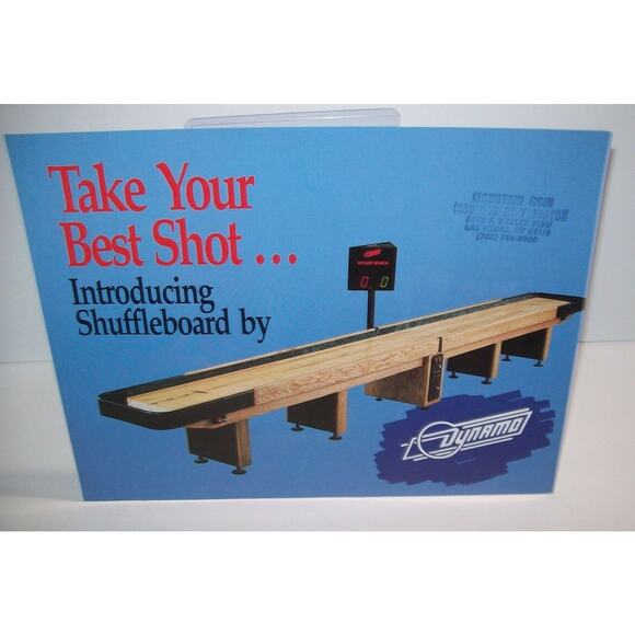 Dynamo Shuffleboard Arcade Game FLYER Paper Advertising Sheet Vintage Artwork - Picture 3 of 3